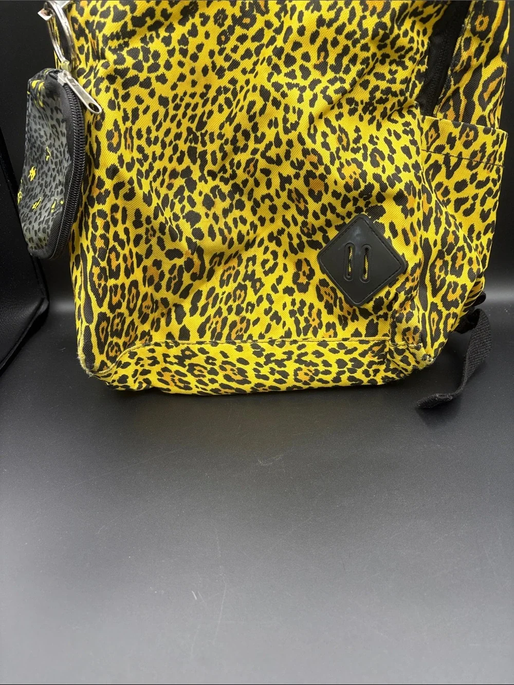 Yellow Leopard Print Backpack